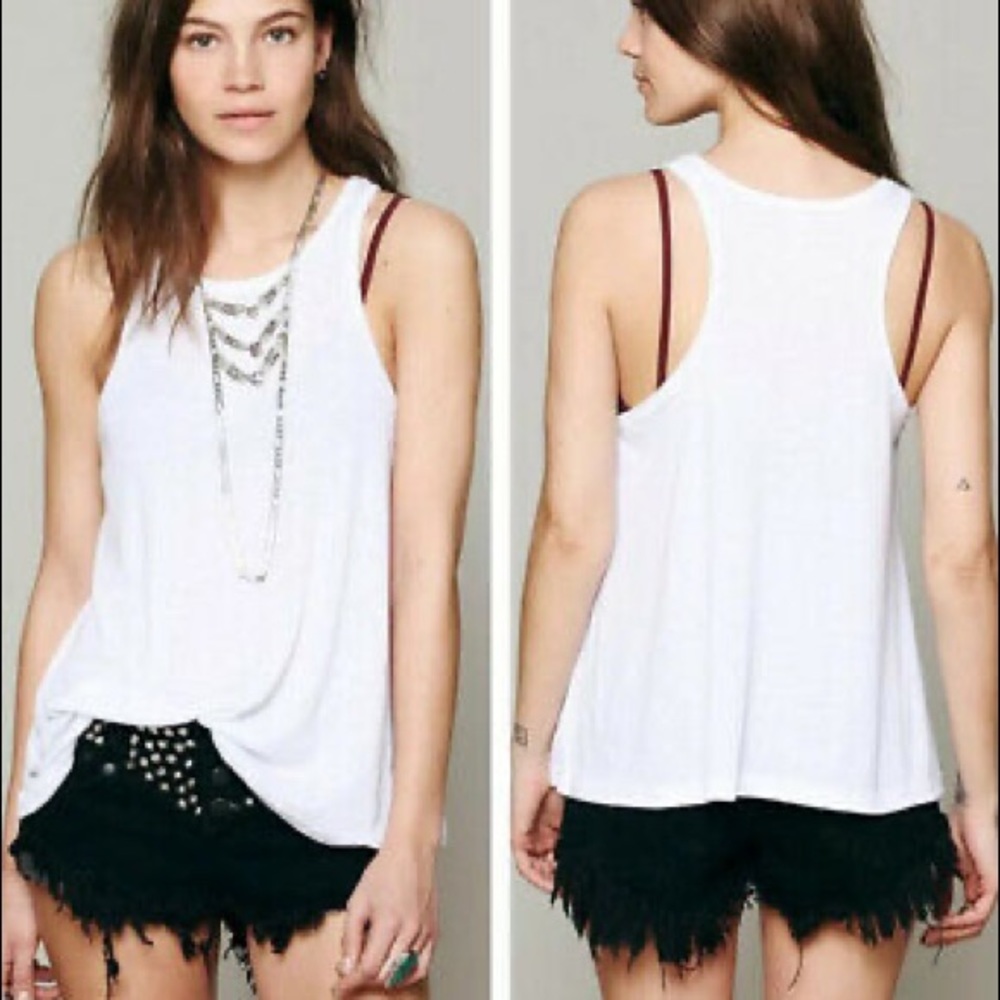 Free people LA Nite tank top XS white